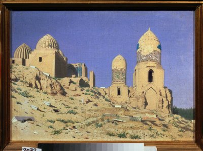 De necropolis Shah I Zinda in Samarkand door Vasili Vasilievich Vereshchagin