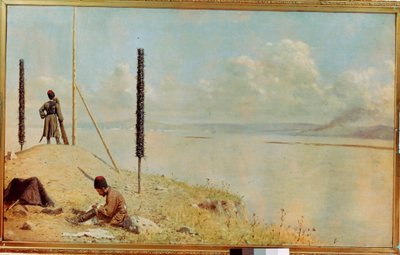 De wachtpost aan de Donau, Oekraïne door Vasili Vasilievich Vereshchagin