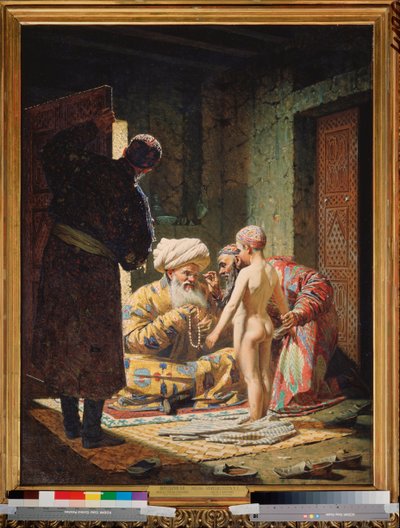 De verkoop van een kind slaaf door Vasili Vasilievich Vereshchagin