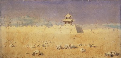 Ruïnes in Chuguchak, Xinjiang, 1869 door Vasili Vasilievich Vereshchagin