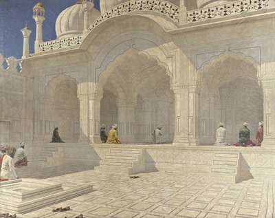 De Parelmoskee Moti Masjid, Delhi door Vasili Vasilievich Vereshchagin