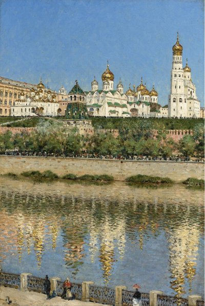 Uitzicht op het Kremlin van Moskou door Vasili Vasilievich Vereshchagin