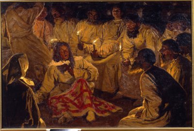 De flagellanten - khlysts - khlysty - De Khlysty sekte door Vasili Vasilyevich Konovalov