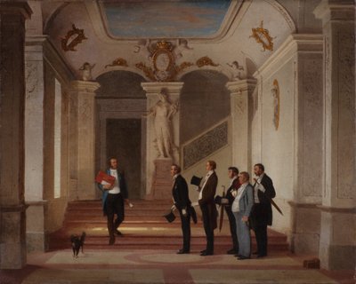 In een afdeling Verschijning van de baas, 1860s door Vasili Vladimirovich Pukirev