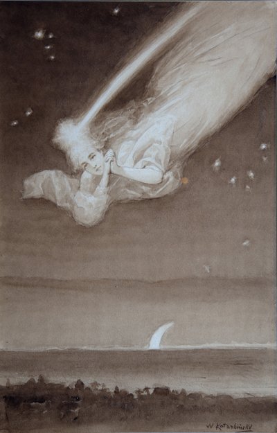 Vallende ster, 1910s door Vasilii Kotarbinsky