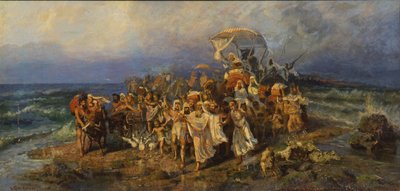 De Israëlieten steken de Rode Zee over, Tweede Helft van de 19e eeuw door Vasilii Kotarbinsky