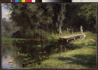 Overwoekerde vijver door Vasilij Dmitrievich Polenov