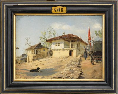 De staf van Don Kozakken in Bulgarije in 1877 door Vasilij Dmitrievich Polenov