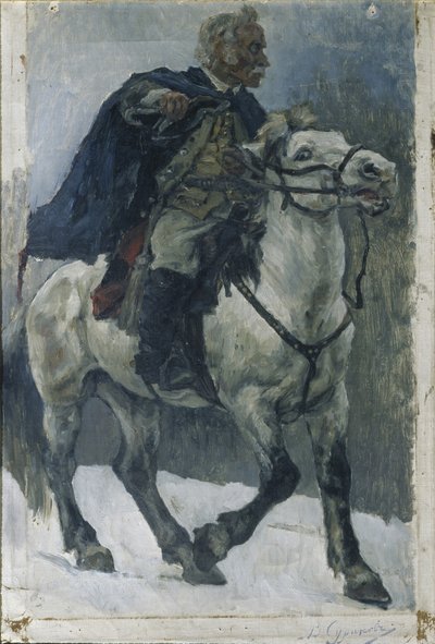 Alexander Suvorov te paard, 1897-1898 door Vasilij Ivanovic Surikov