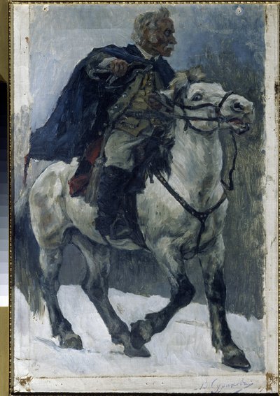 Alexander Suvorov te paard door Vasilij Ivanovic Surikov