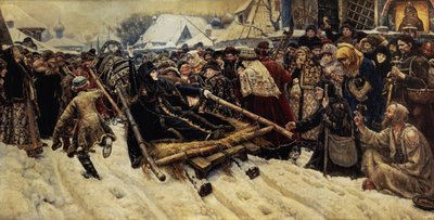 De Executie van Boyarina Pajaritar Morozova (gest.1675) 1887 door Vasilij Ivanovic Surikov