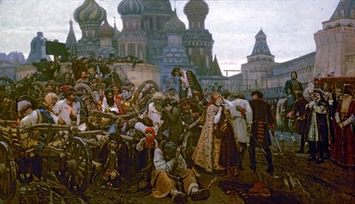 De ochtend van de executie van de Streltsy in 1698, 1881 door Vasilij Ivanovic Surikov
