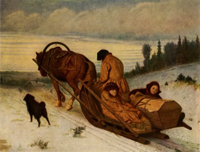 Het begeleiden van de doden, 1865, 1965 door Vasily Perov