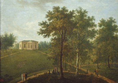 Tempel van Waarheid. Uitzicht in het Park van Kurakin Landgoed Nadezhdino door Vasily Petrovich Prichetnikov