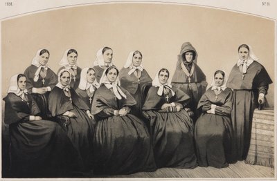 De verpleegsters van de Krestovozdvizhenskaya Commune van Verpleegsters, 1854 door Georg Wilhelm Timm