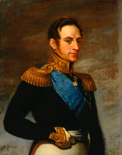 Portret van Keizer Nicolaas I, 1826 door Vasily Tropinin