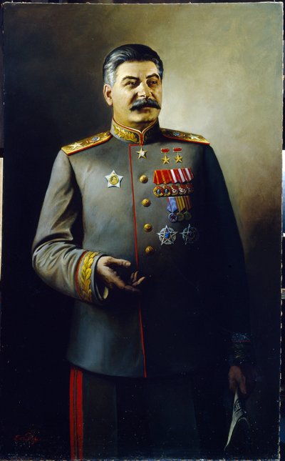 J. Stalin in het uniform van Generalissimus van de Sovjet-Unie door Vassily Nikolayevich Yakovlev