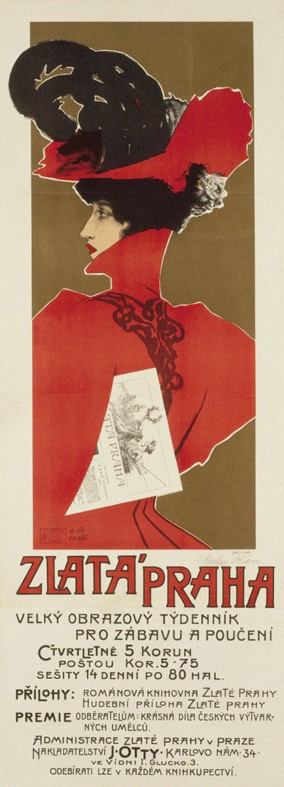 Zlata Praha, 1898 door Václav Oliva