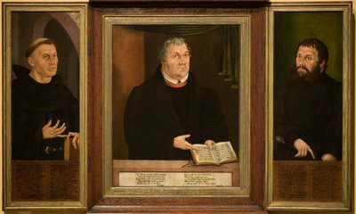 Het Luther Heiligdom, drieluik, 1572 door Veit Thiem