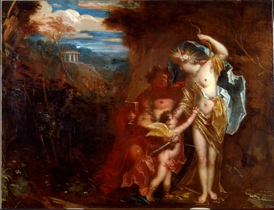 Bacchus, Ceres en Liefde door Venetian School