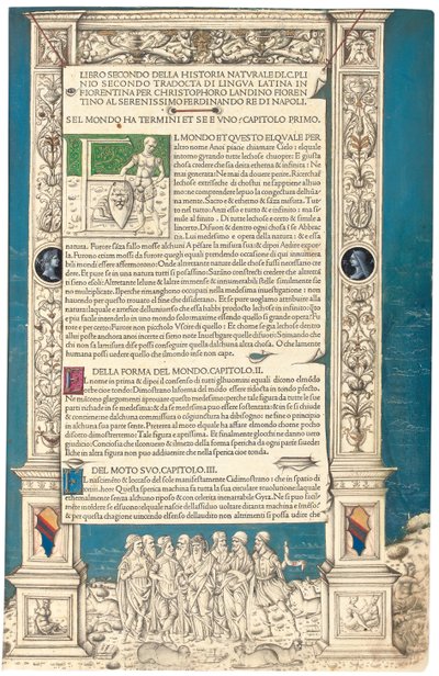 "Historia Naturalis" door Plinius de Oudere, 1476 door Venetian School