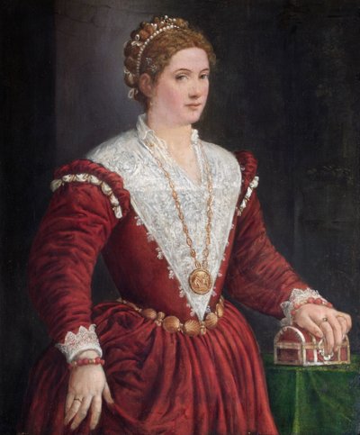 Portret van een Onbekende Dame door Venetian School