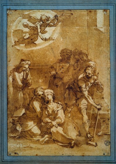 De dood van Sint-Cecilia door Ventura di Arcangelo Salimbeni