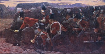 De wanhopige hoop bij Badajos, illustratie uit Cassells Geschiedenis van Engeland, 1900s door Vereker Monteith Hamilton