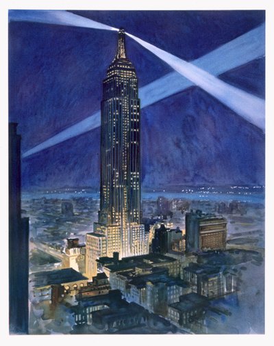 Het Empire State Building, uitgegeven door William Edwin Rudge door Vernon Howe Bailey