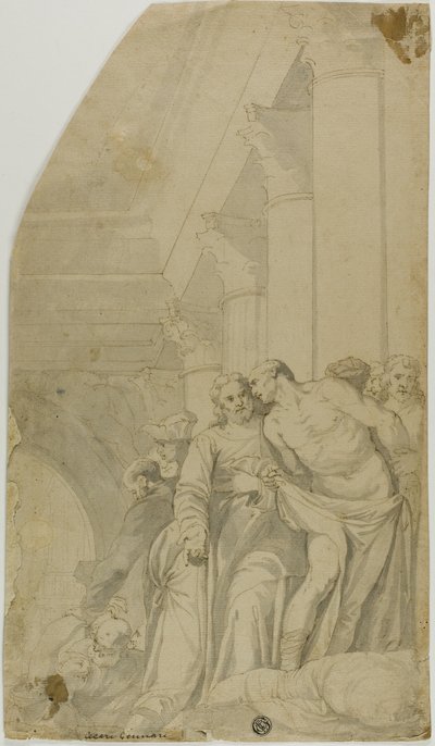 Christus geneest de zieken bij de vijver van Bethesda door Veronese (Paolo Caliari)