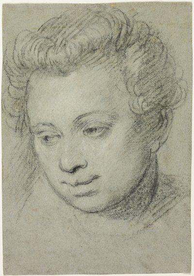 Hoofd van een vrouw door Veronese (Paolo Caliari)