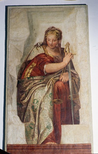 Gerechtigheid, van de muren van de sacristie door Veronese