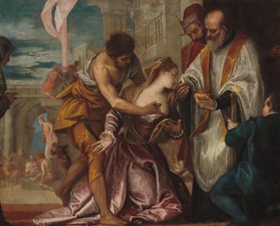 Het Martelaarschap en Laatste Communie van Sint Lucia door Veronese