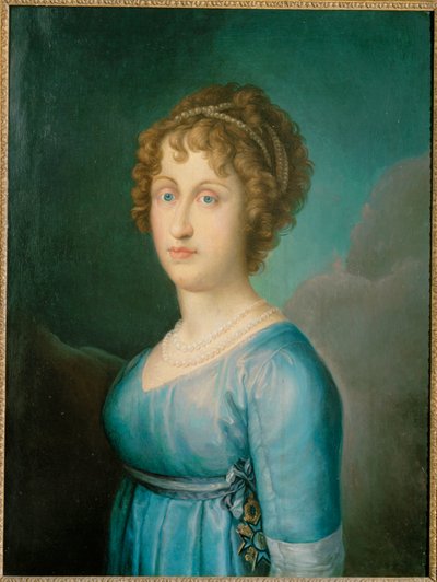 Maria Antonia van Sicilië, echtgenote van Groothertog Leopold II (schilderij op doek) door Vicente Lopez y Portana