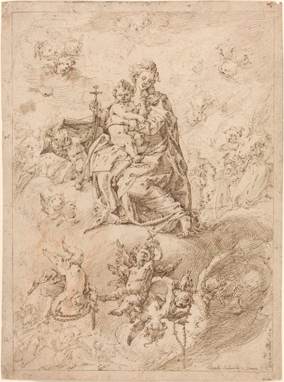 De Madonna van de Rozenkrans door Vicente Salvador Gómez
