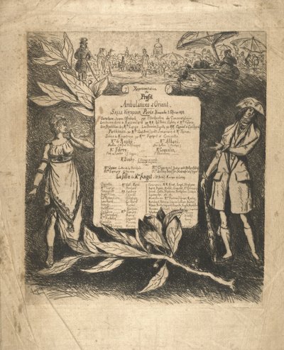 Programma van de voorstelling van 3 februari 1878, zaal Ventadour door Vicomte Ludovic Lepic