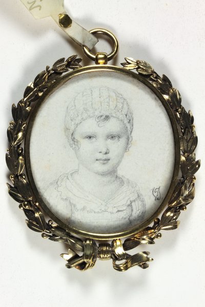 Tekening van een jong kind traditioneel geïdentificeerd als Napoleon II door Victoire (attr.to) Jaquotot