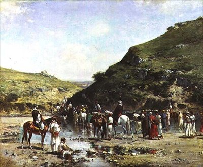 Bij het Water door Victor Pierre Huguet