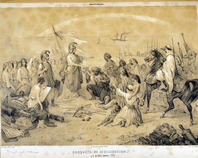 Verovering en Beschaving: Allegorie van het Kolonialisme - door Adam door Victor Adam