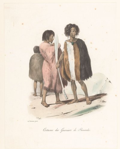 Kleding van de krijgers van Shouraki (Nieuw-Zeeland) door Victor Adam