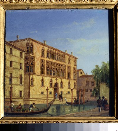 Uitzicht op Venetië: het Palazzo Giovanelli door Victor Adam