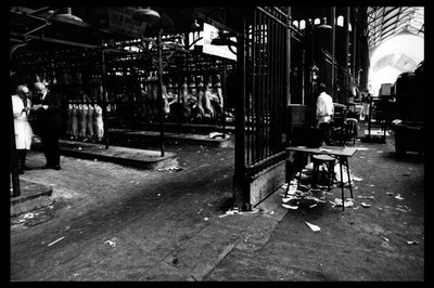 Sloop van de centrale markt in Parijs, in augustus 1971 (zwart-wit foto) door Victor Baltard