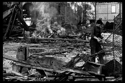 Sloop van de centrale markt in Parijs, in augustus 1971 (zwart-wit foto) door Victor Baltard