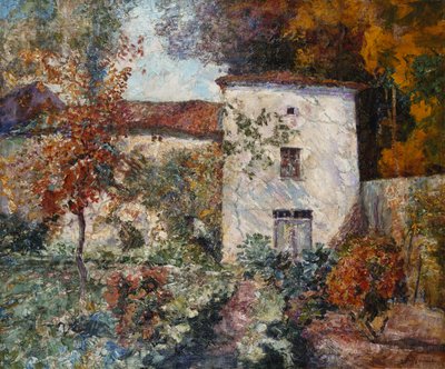 Huis en Boomgaard in de Herfst door Victor Charreton