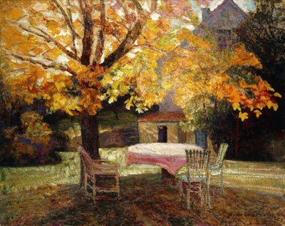 Het Terras, Herfst door Victor Charreton