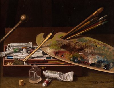 Het palet van de kunstenaar door Victor Dubreuil