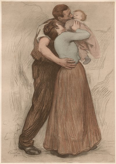De Kus door Victor Emile Prouve