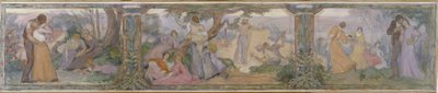 Schets voor het stadhuis van Issy-les-Moulineaux: La Vie, tussen 1896 en 1897 door Victor Emile Prouve