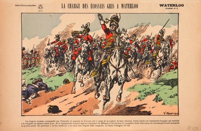 De Aanval van de Royal Scots Greys bij de Slag van Waterloo, ca. 1920 door Victor Huen