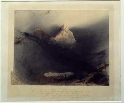 La montagne des mythes. Tekening door Victor Hugo (1802-1885) 1839 Parijs, Maison Victor Hugo door Victor Hugo